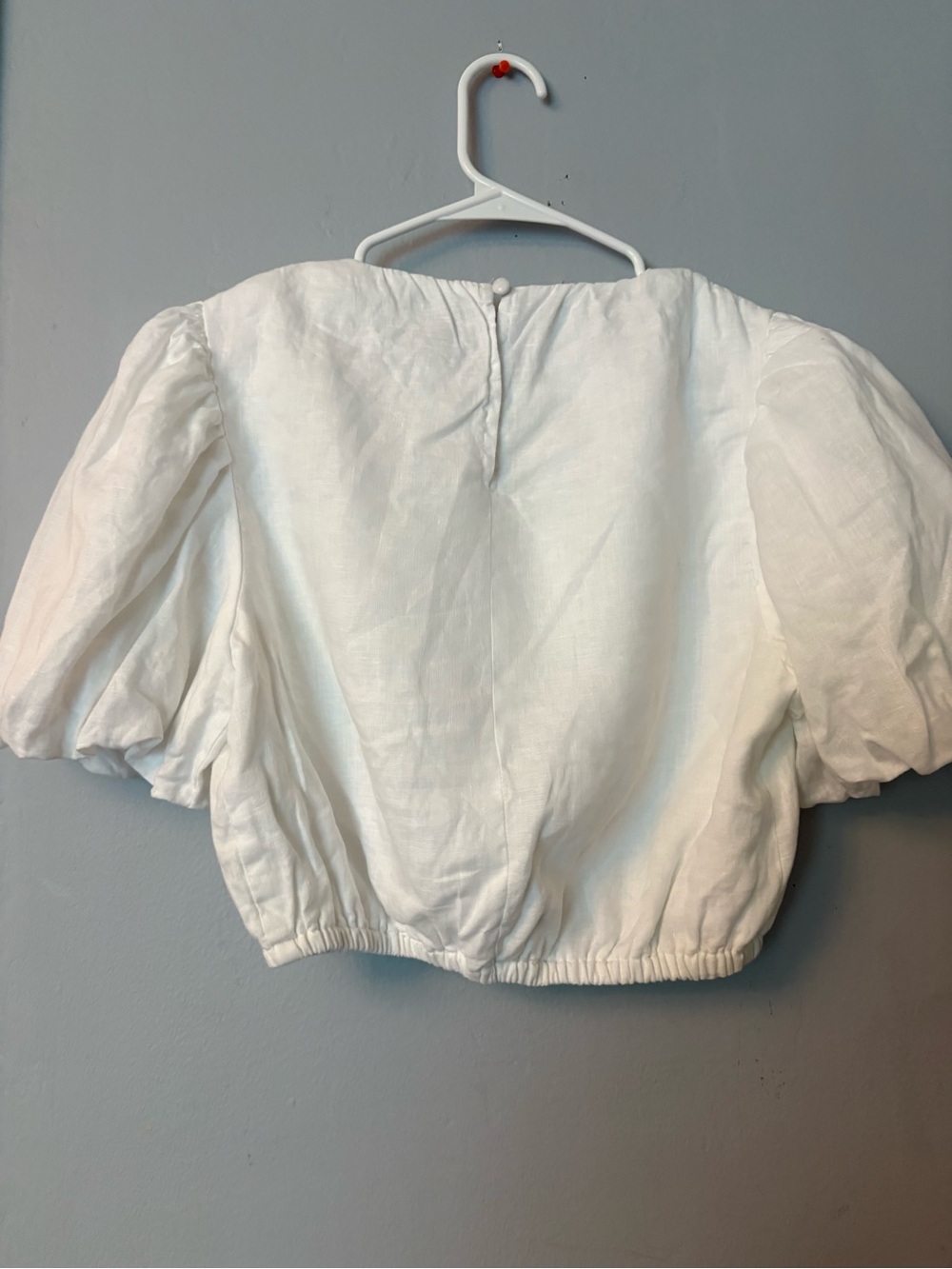 DISSH White Puff Sleeve Cropped Top - Picture 4 of 11